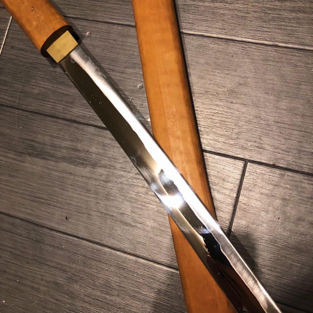 高級模造刀 高級居合刀 白鞘 合金製 長脇差 太刀 段平