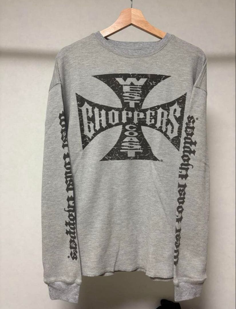 west coast choppers グレー サーマルカットソー ロンT 長袖