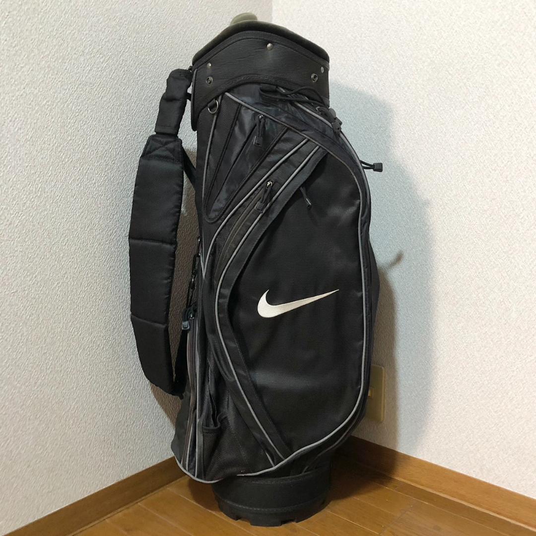 【希少】 NIKE ナイキ ゴルフ キャディバッグ カート型 6分割 ブラック