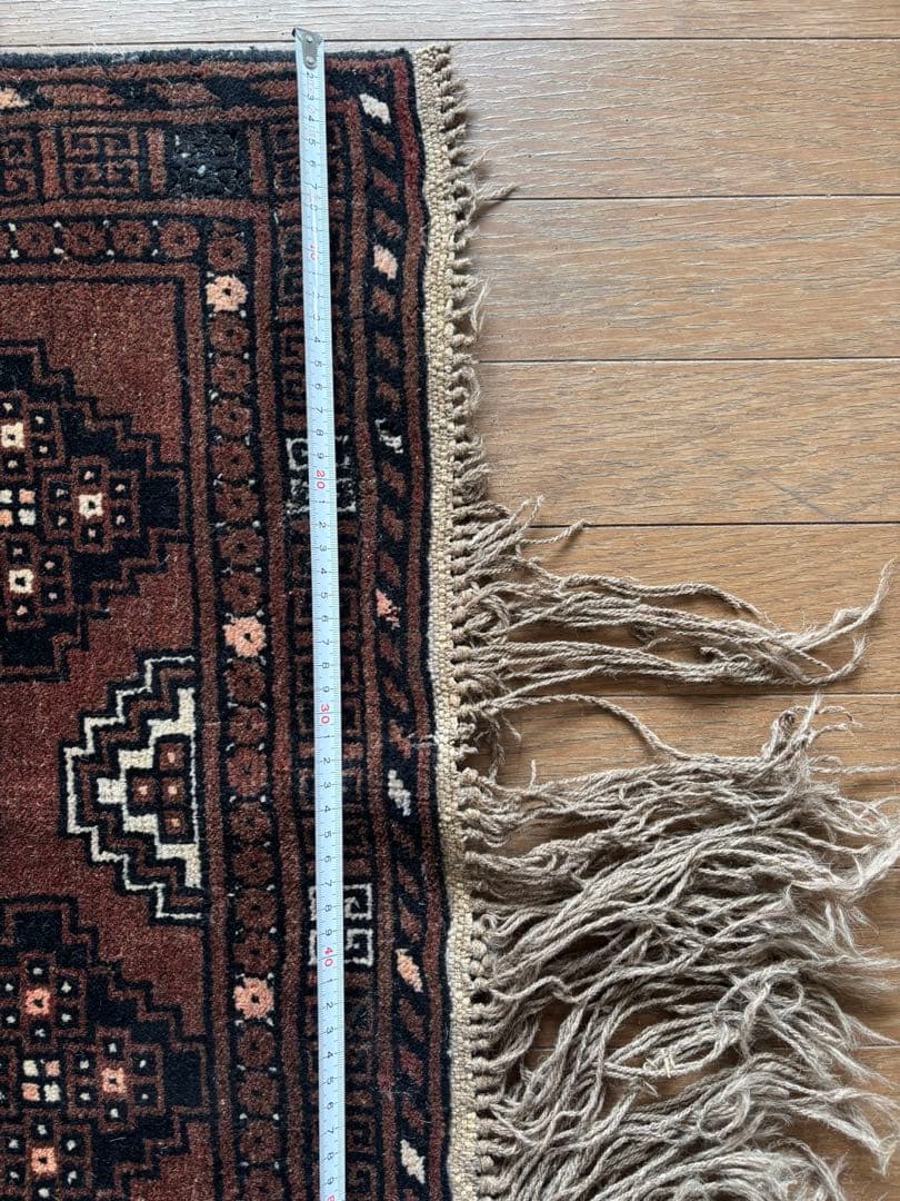 【ダメージ多め格安】パキスタン絨毯　トルクメン　手織り　ヴィンテージ　ペルシャ