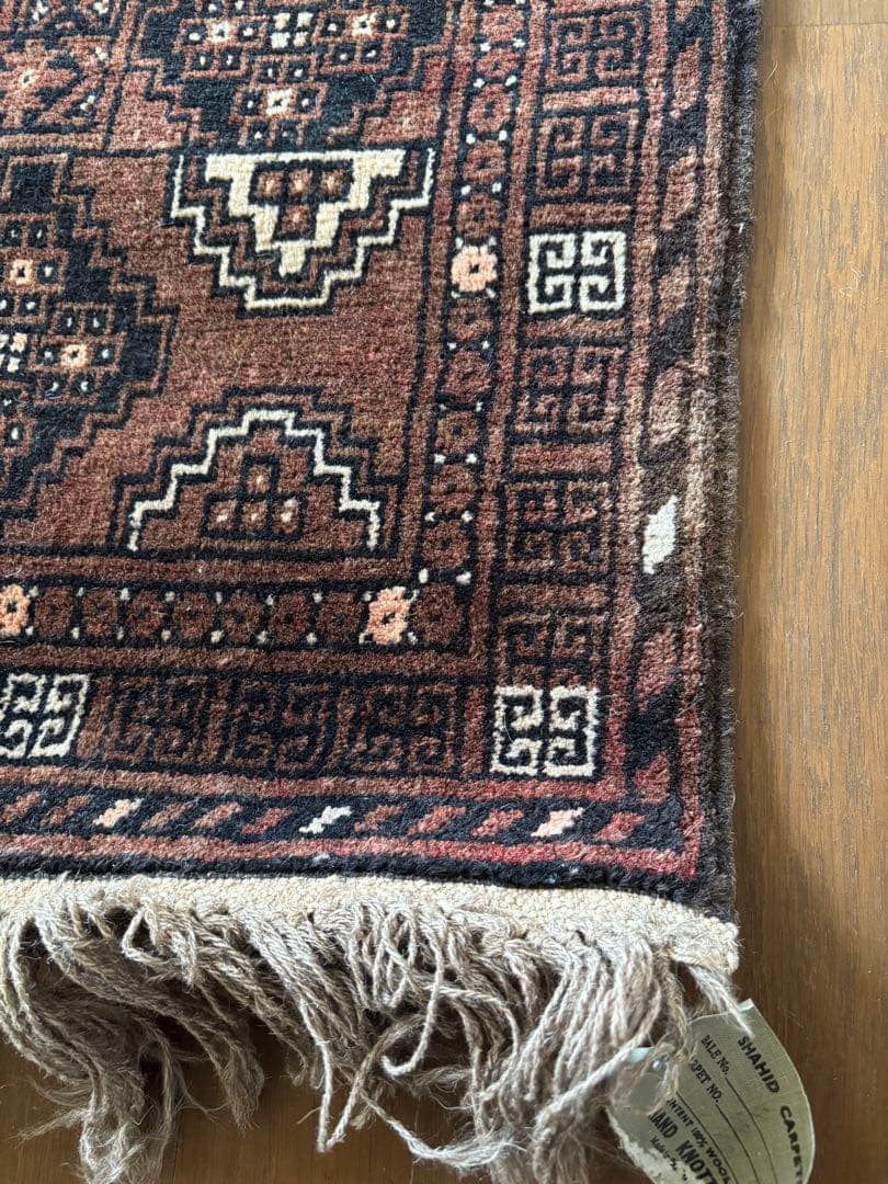 【ダメージ多め格安】パキスタン絨毯　トルクメン　手織り　ヴィンテージ　ペルシャ