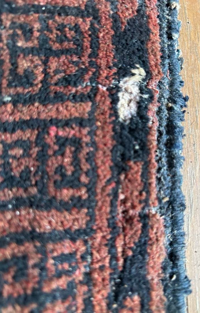 【ダメージ多め格安】パキスタン絨毯　トルクメン　手織り　ヴィンテージ　ペルシャ