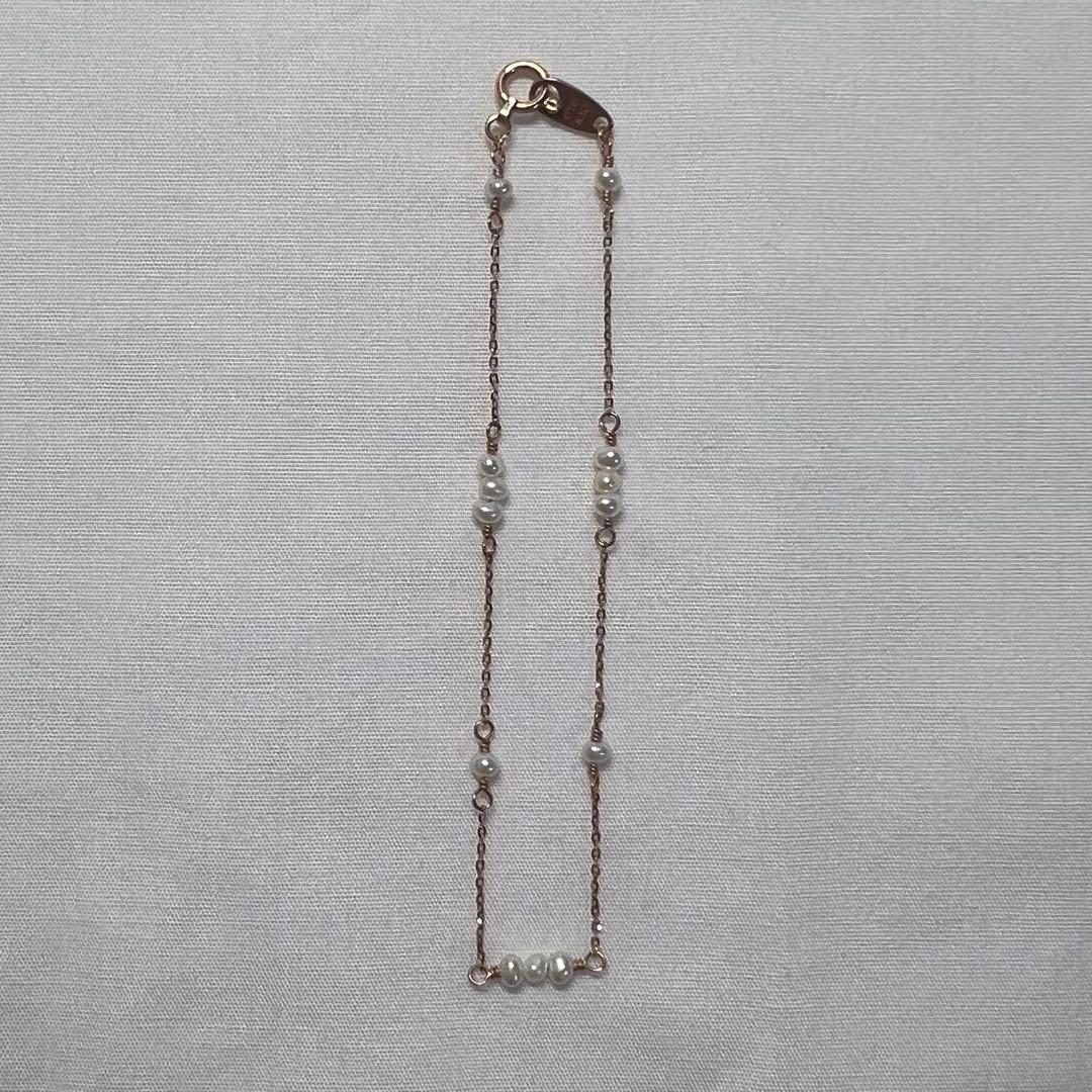 ete　K10 パール　ピンクゴールド　ブレスレット