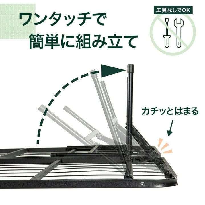 ZINUS ベッドフレーム セミダブル SD パイプベッド 折りたたみ ブラック