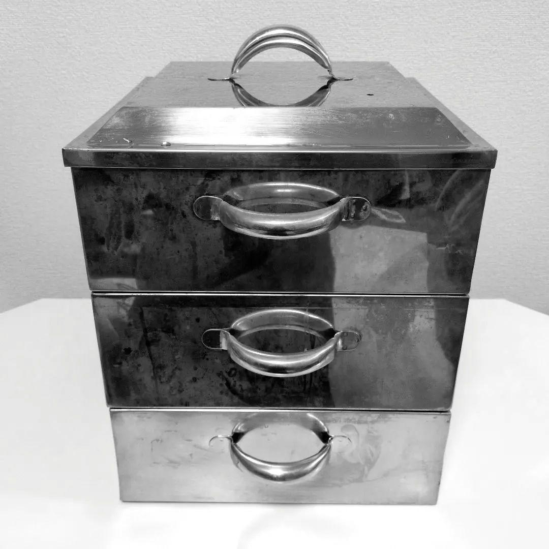 業務用 ステンレス製 角蒸し器　2段 　送料込み