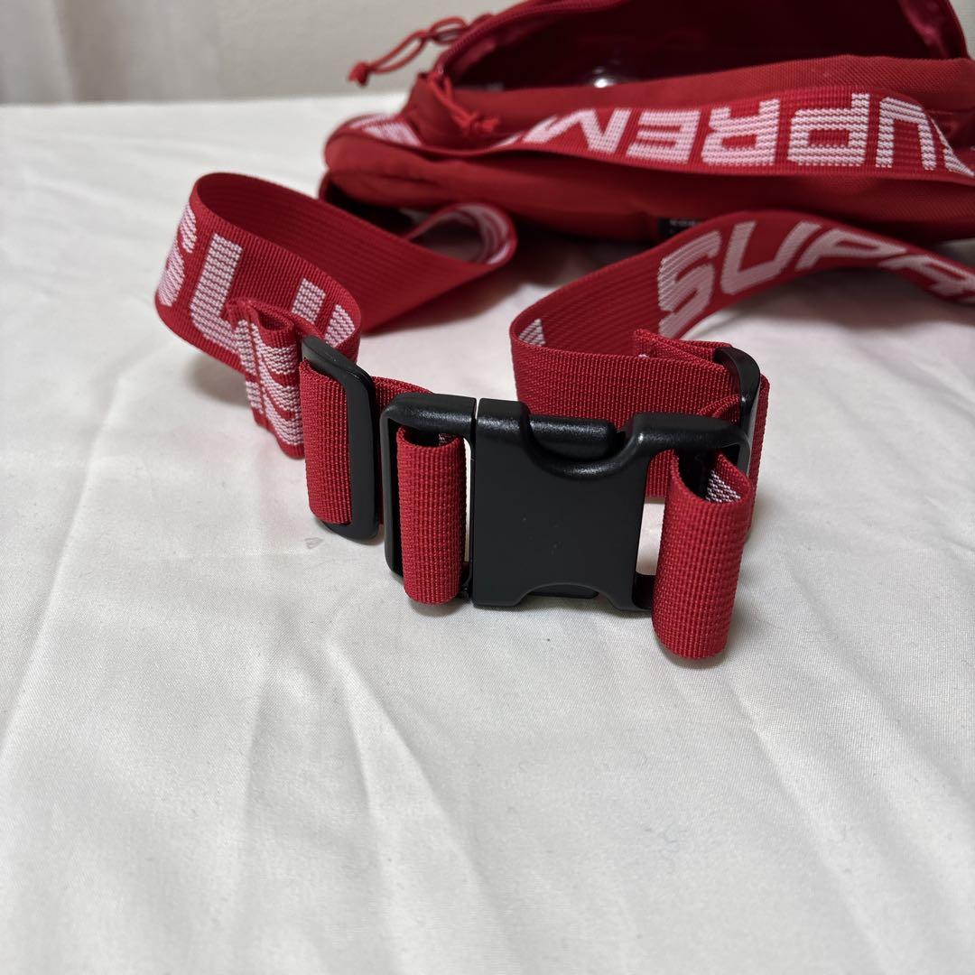 【極美品】Supreme ボディバッグ ウエストポーチ 18SS ロゴ レッド