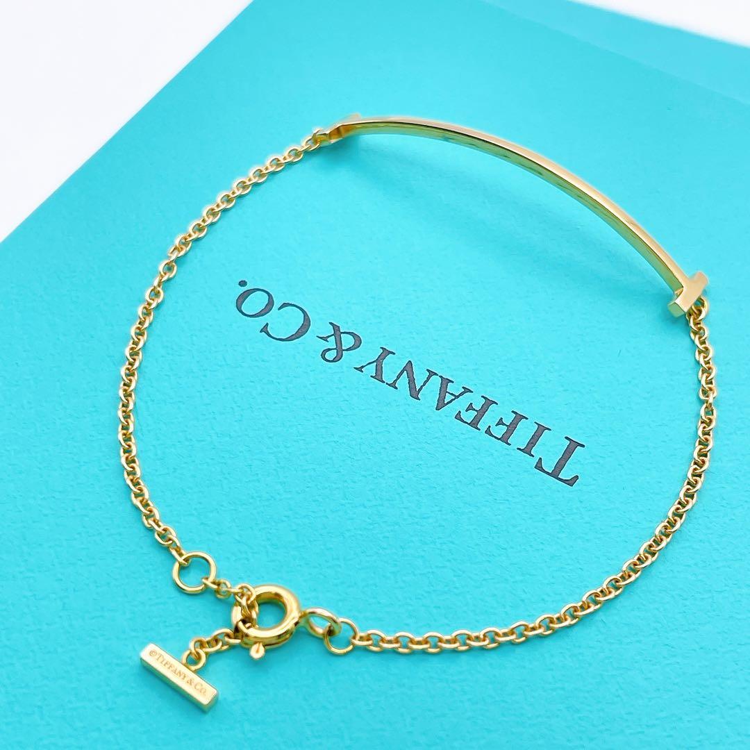 Tiffany & Co. ブレスレット　Tスマイル　ワイヤー　ゴールド750