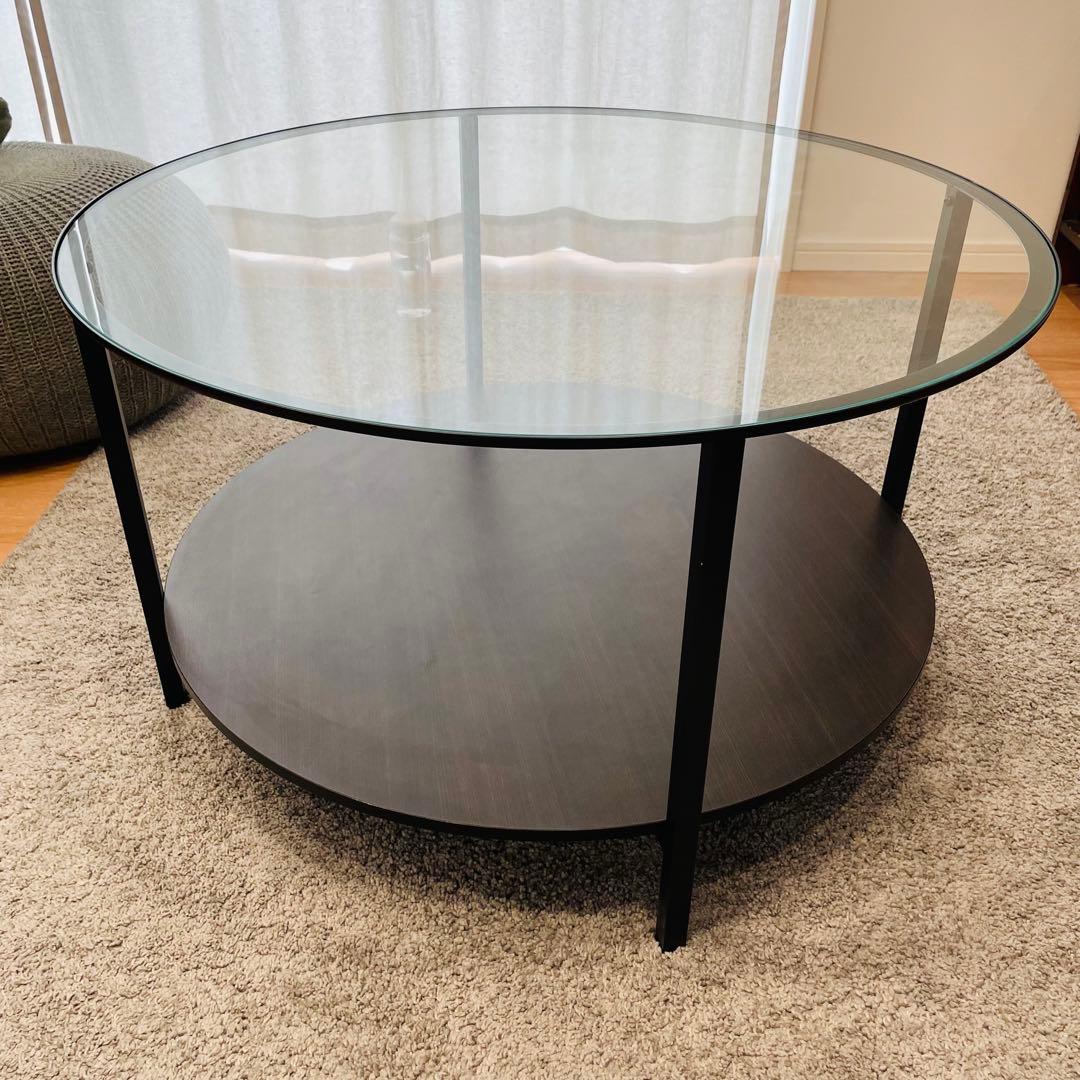 IKEA イケア ヴィットショー コーヒーテーブル ガラステーブル