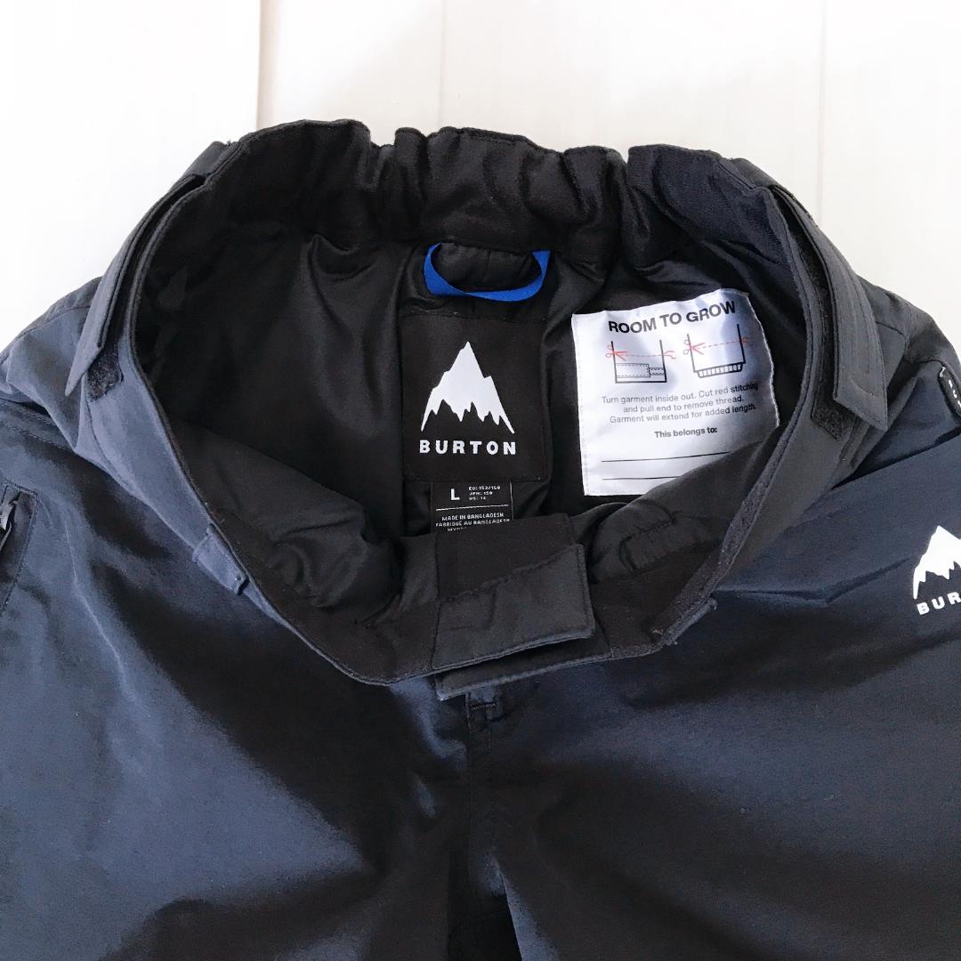 【美品】バートン　スノーボードウェア　ボーイズ　上下セット　グレー　子供用Ｌ