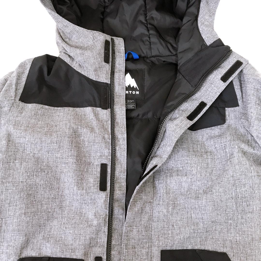 【美品】バートン　スノーボードウェア　ボーイズ　上下セット　グレー　子供用Ｌ