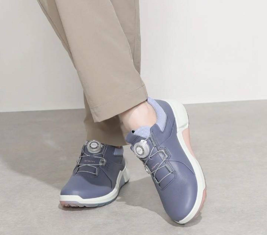 新品 ecco エコー W バイオム H4 ボア ゴルフ シューズ 23.5cm