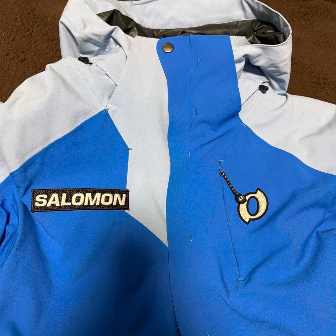 オンヨネスキーウェア 青色 フード付き