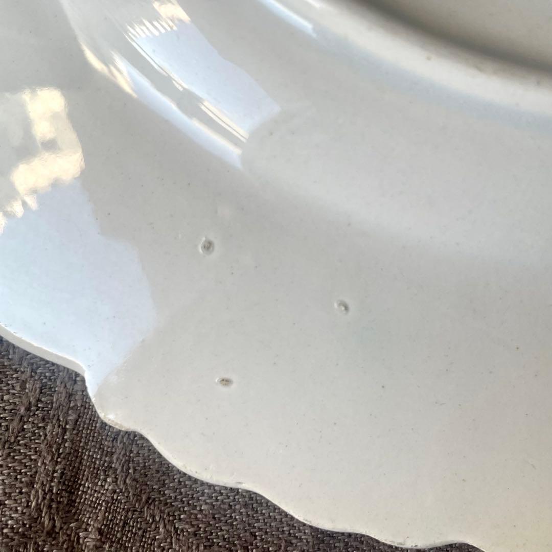 ボルドー　レリーフグリザイユプレート　フランスアンティーク　ロココ　城