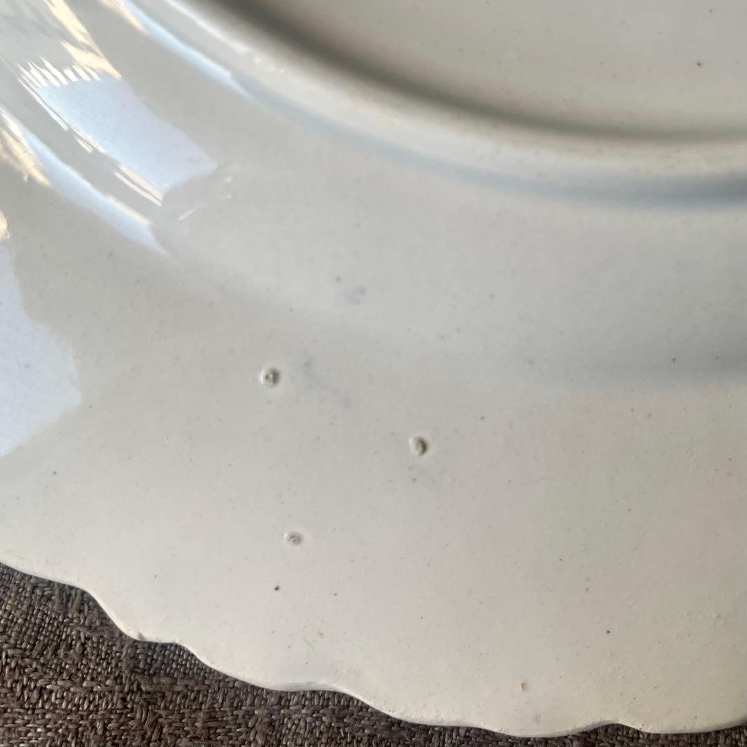 ボルドー　レリーフグリザイユプレート　フランスアンティーク　ロココ　城