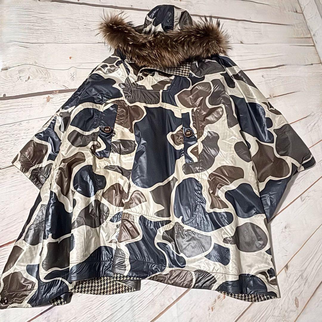 【新品未使用タグ付】GRIFFIN HARTLAND ハリスツイード ポンチョ