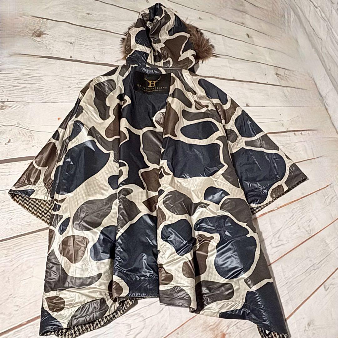 【新品未使用タグ付】GRIFFIN HARTLAND ハリスツイード ポンチョ