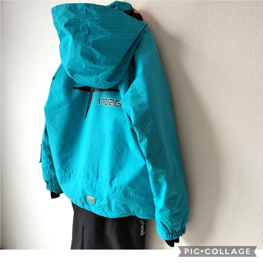 PHENIX スキーウェア 上下 150ノルウェーモデル ワッペン ブルー×黒