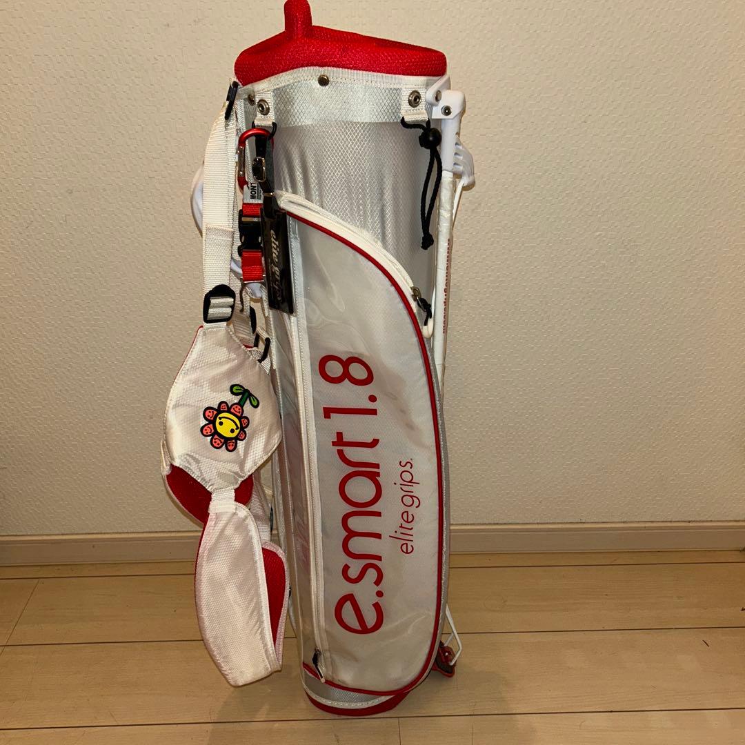 kz様専用 エリートグリップキャディバッグ白\赤 スタンド式 - メルカリ
