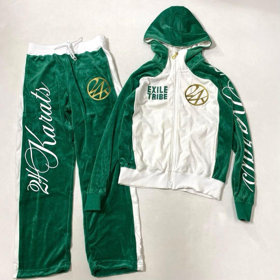 24Karats EXILE TRIBE ベロア ジャージ 上下セットアップ - メルカリ