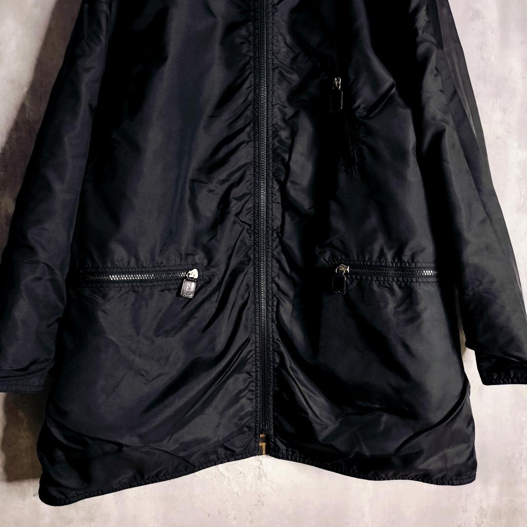 【アーカイブ】フェンディ ズッカ総柄 リバーシブル ジップコート L 伊製