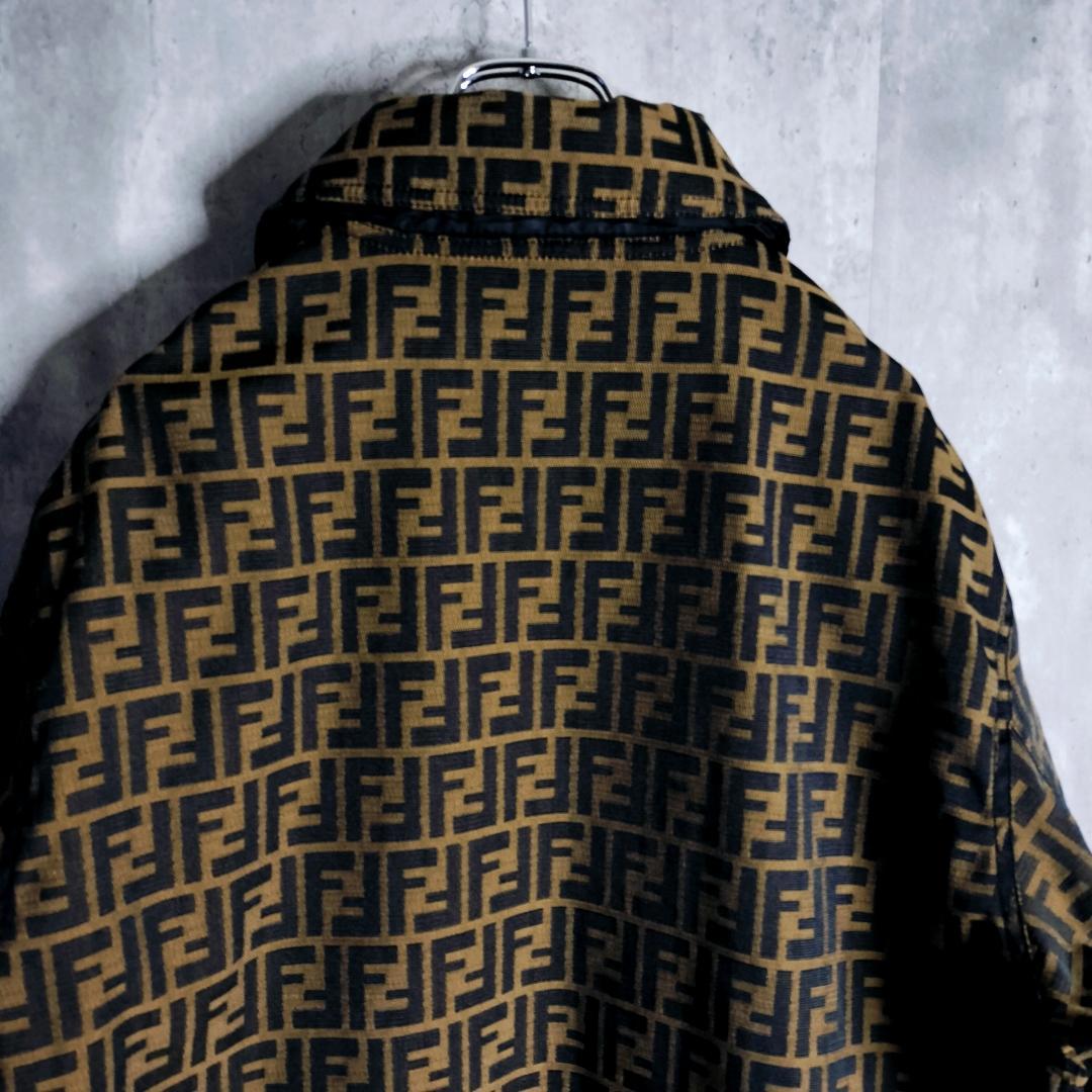 【アーカイブ】フェンディ ズッカ総柄 リバーシブル ジップコート L 伊製