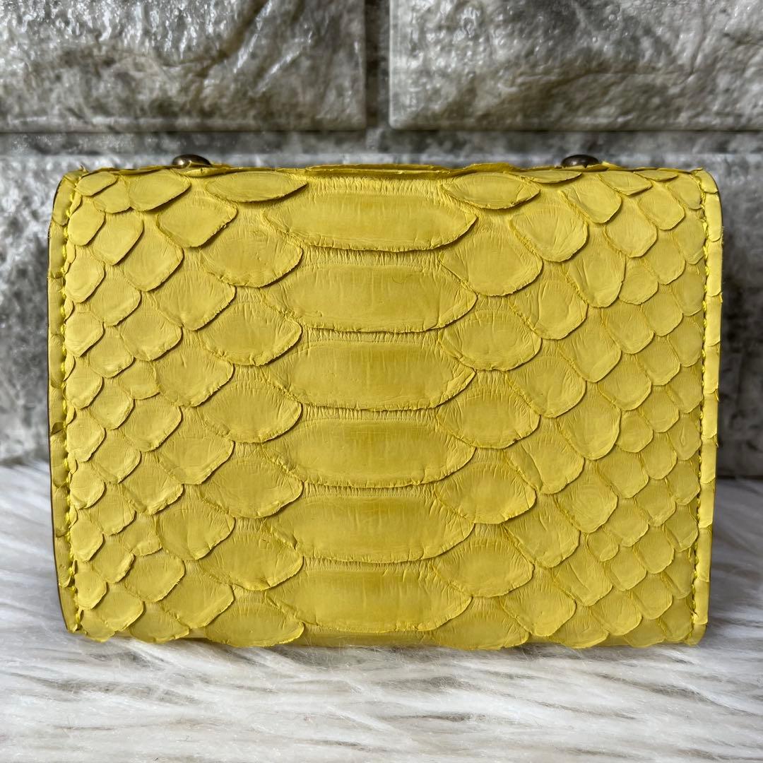 【新品未使用】エムピウ　ミッレフォッリエ P25 パイソン　折り財布