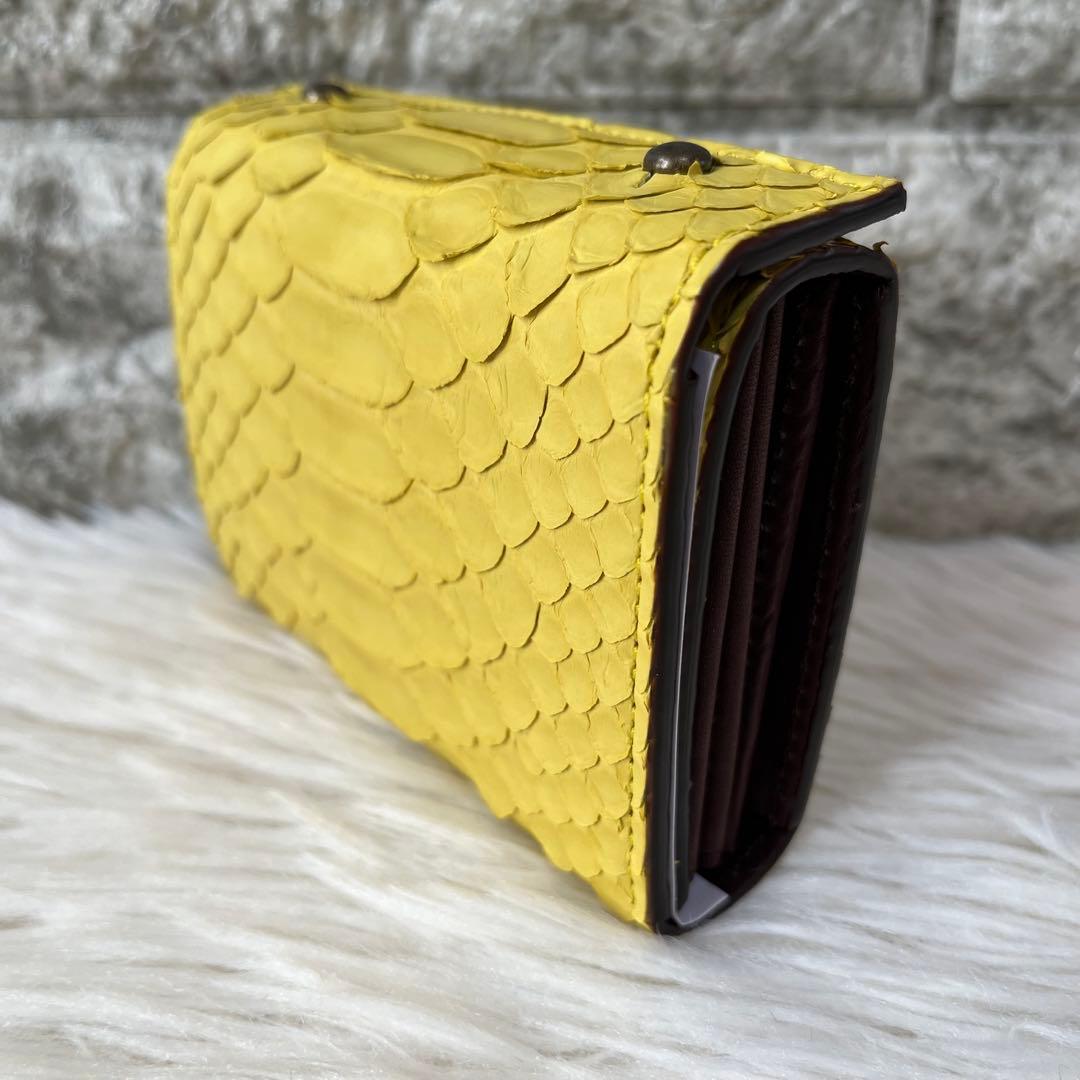 【新品未使用】エムピウ　ミッレフォッリエ P25 パイソン　折り財布