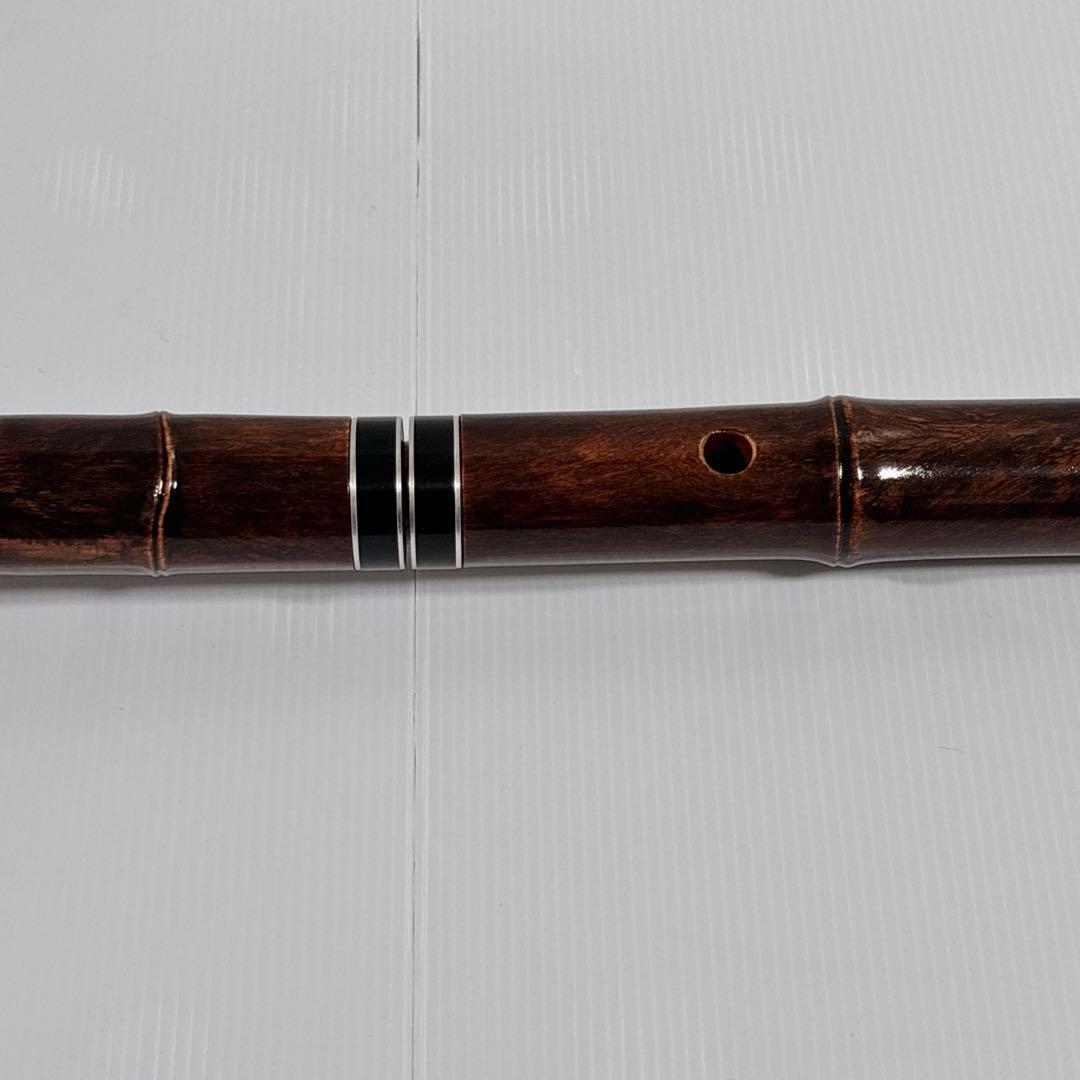 竹峯 尺八 一尺八寸 和楽器 収納袋 箱 マウスピース