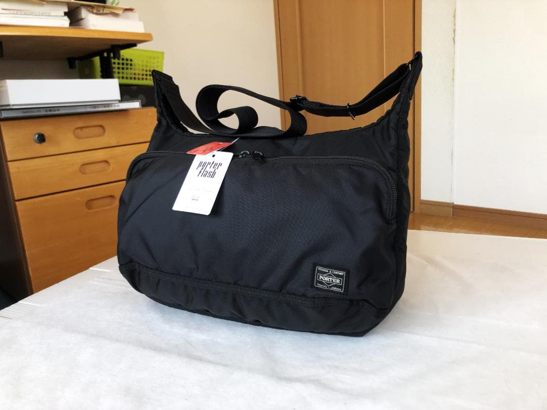 激美品　ポーター　フラッシュ　ショルダー　バッグ　L　カメラ　タンカー　旅行