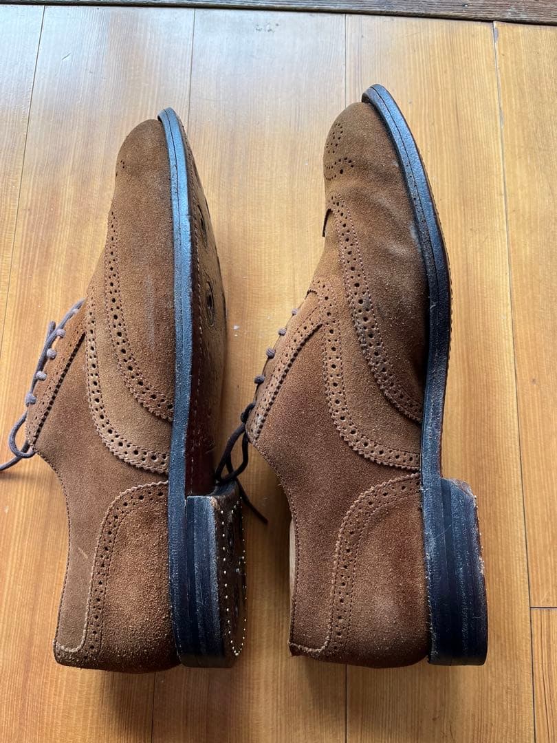 貴重★J's高級スエードゴルフシューズ(茶)、革底、26.0cm