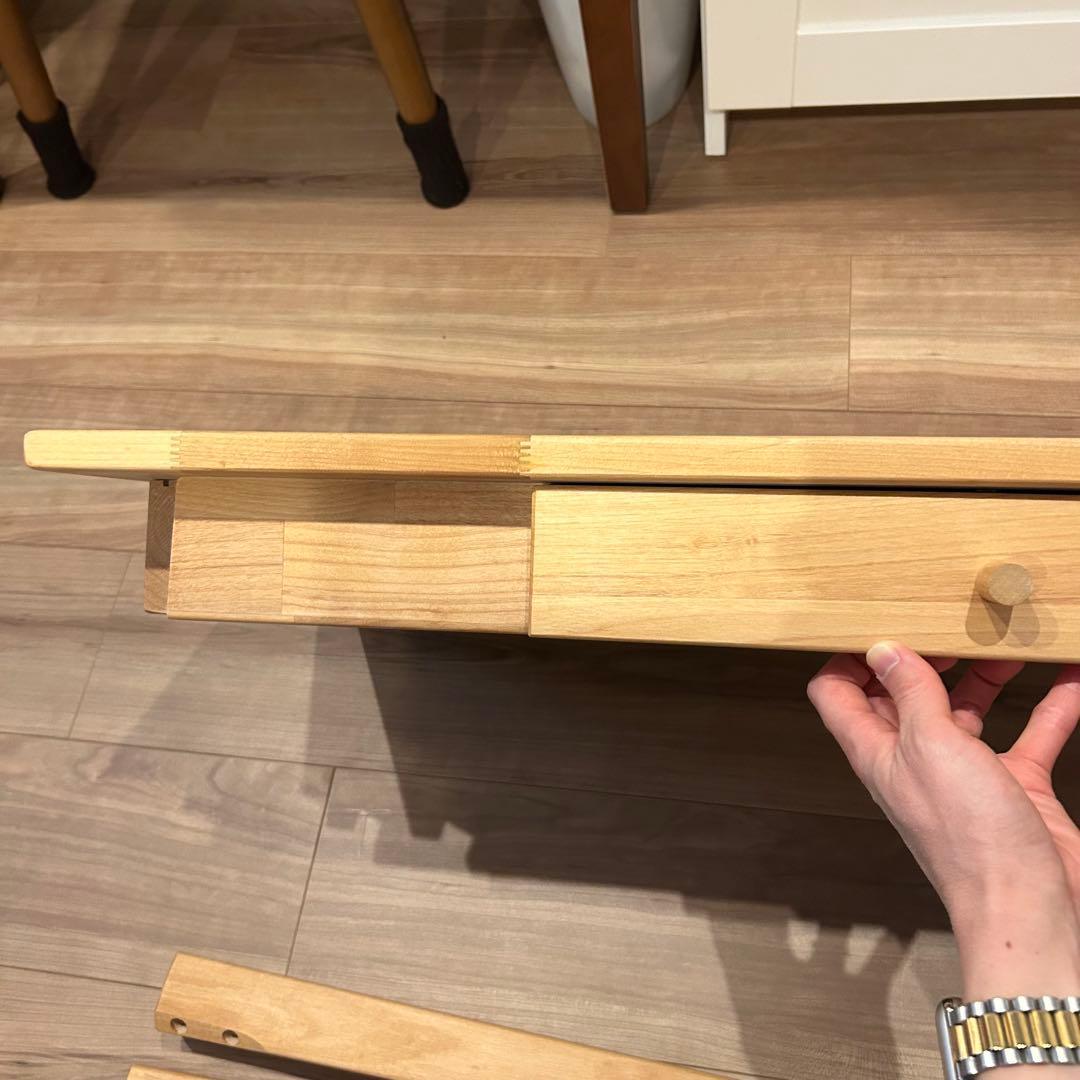 aya様専用 ベルメゾン 天然木アルダー材 コンパクトデスク 幅80 奥行35