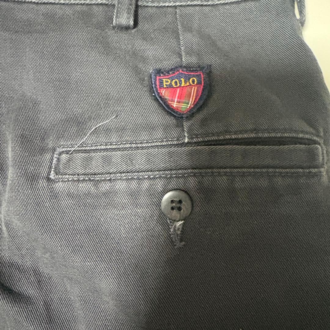 90s USA製 ポロ チノ ゴルフ ブラック チャコール ラルフローレン