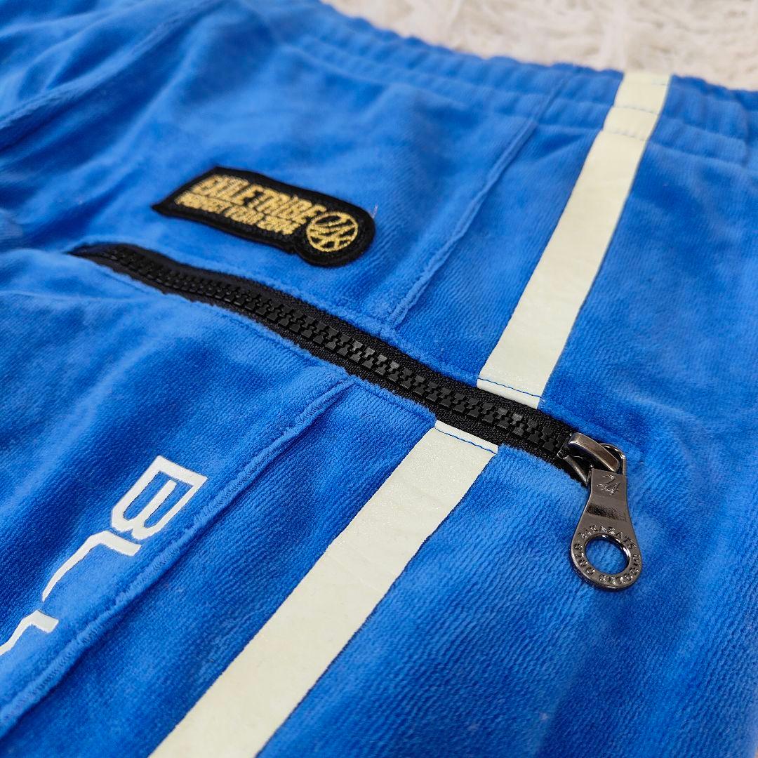 24KARATS ジャージセットアップ　ベロア　ドローコード　ツアー限定　青　L