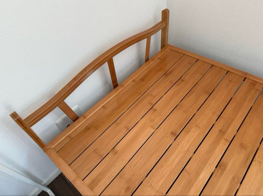 竹庭 組立不要 天然竹製 折りたたみベッド シングル 幅80cm