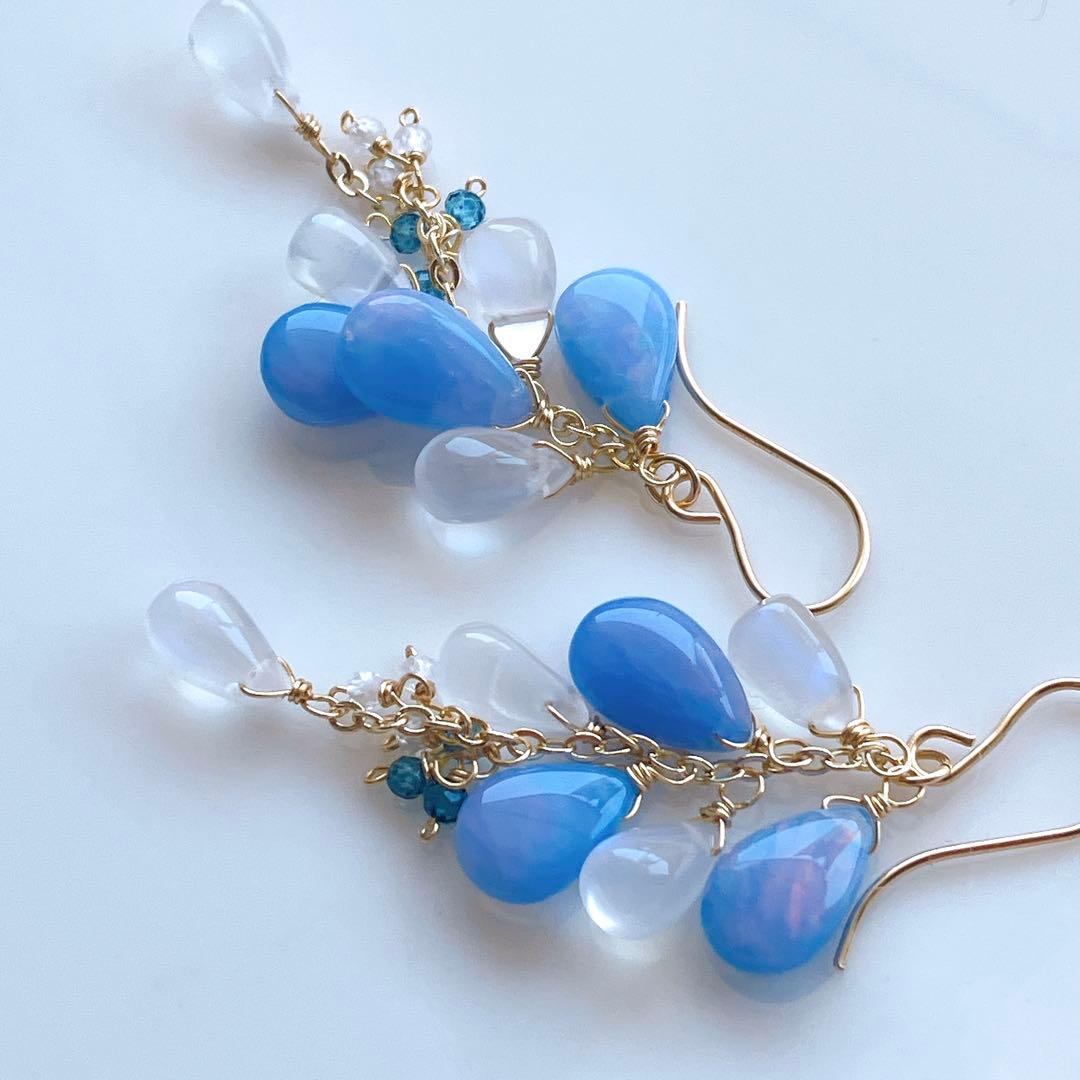 プルメリア◆ウォーターメロントルマリン ブレスレット✧14kgf