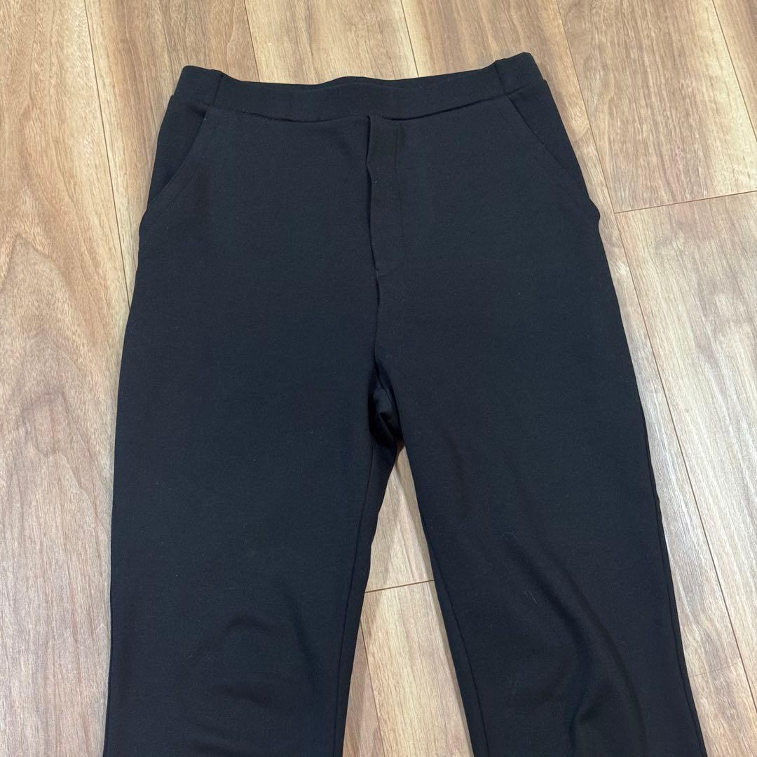 Curensology ストレッチポンチフレアパンツ ブラック