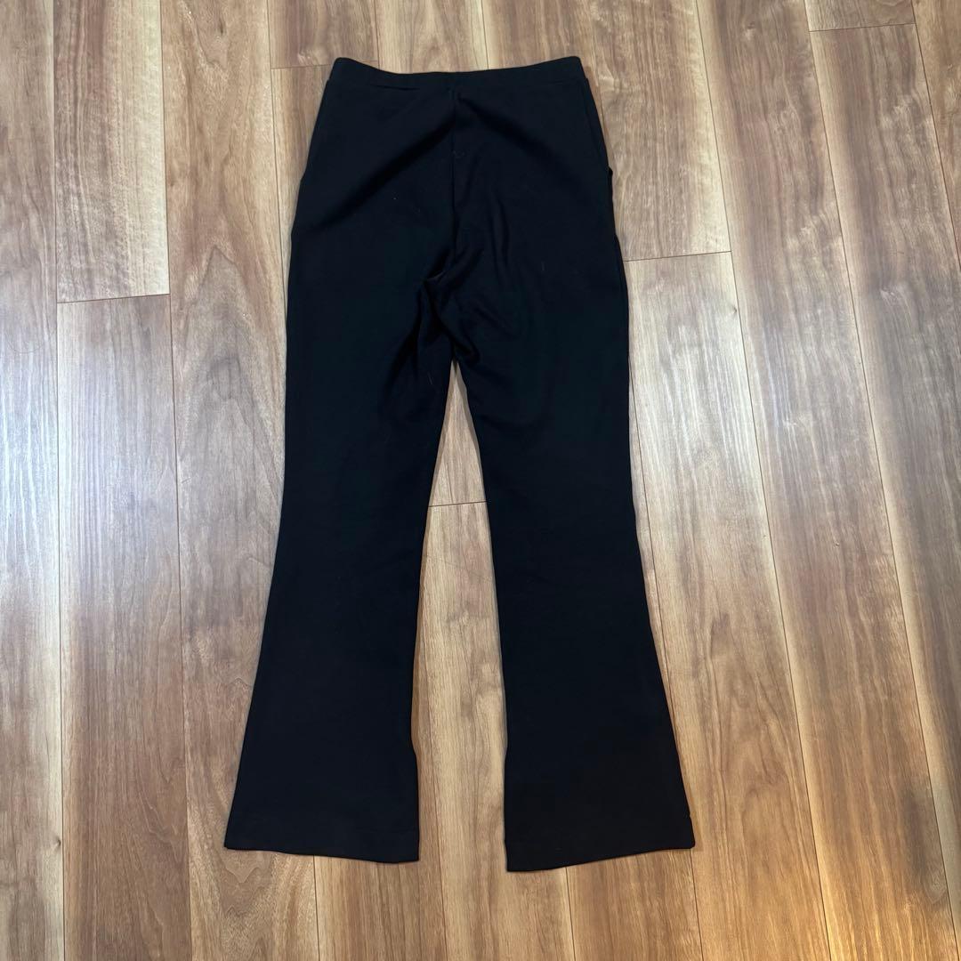 Curensology ストレッチポンチフレアパンツ ブラック