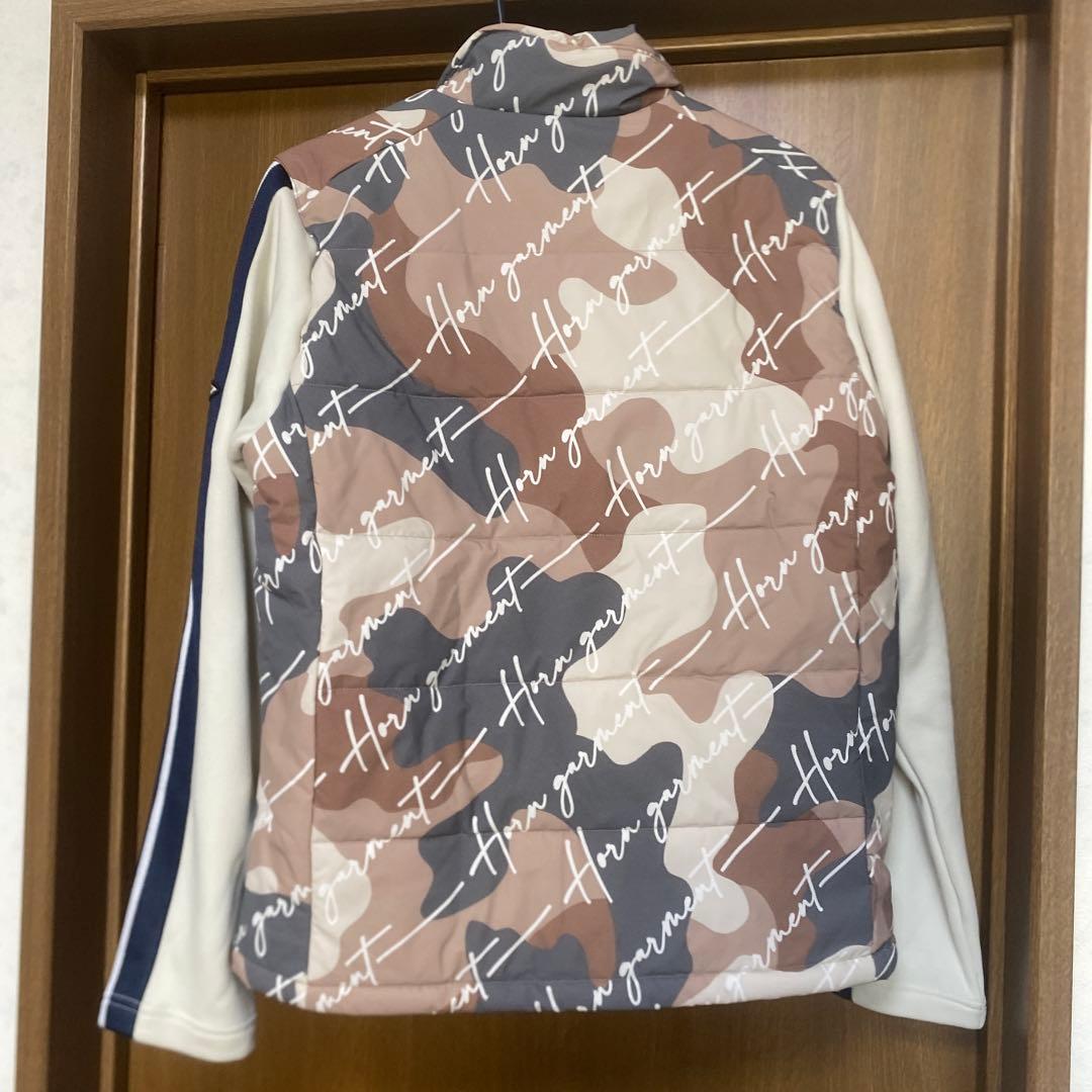 冬用ゴルフウェア ホーンガーメント カモフラージュダウンジャケット
