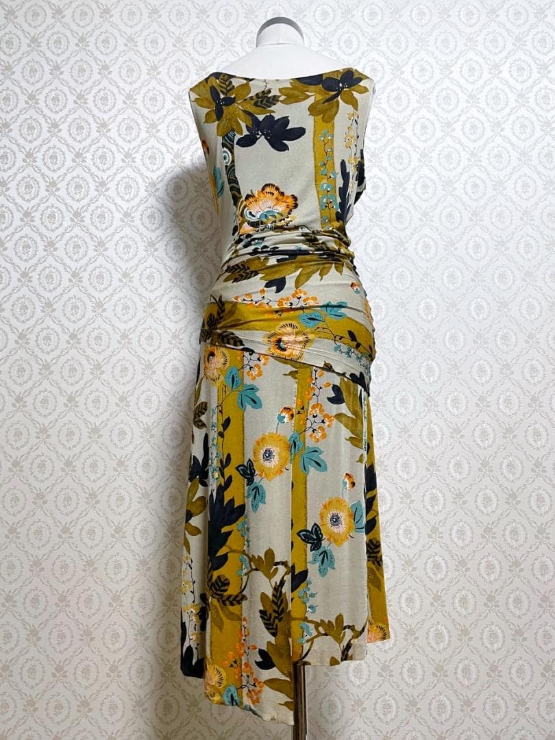 ETRO エトロ イエロー系 花柄ワンピース