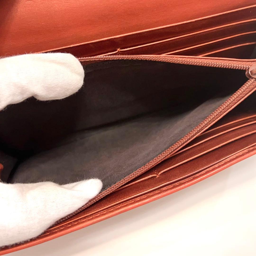 グッチ 長財布 GGキャンバス ロゴ金具 ゴールド金具 大容量 シャイニーレッド