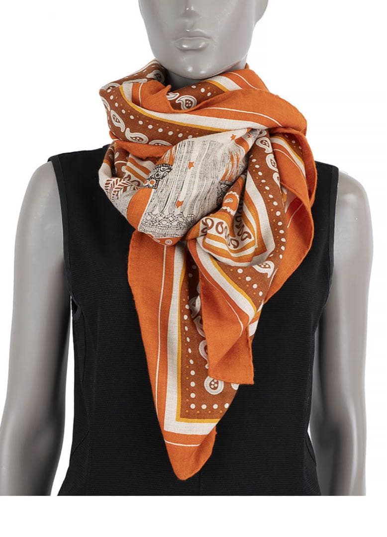 HERMES カレジェアン高官の鞍バンダナ