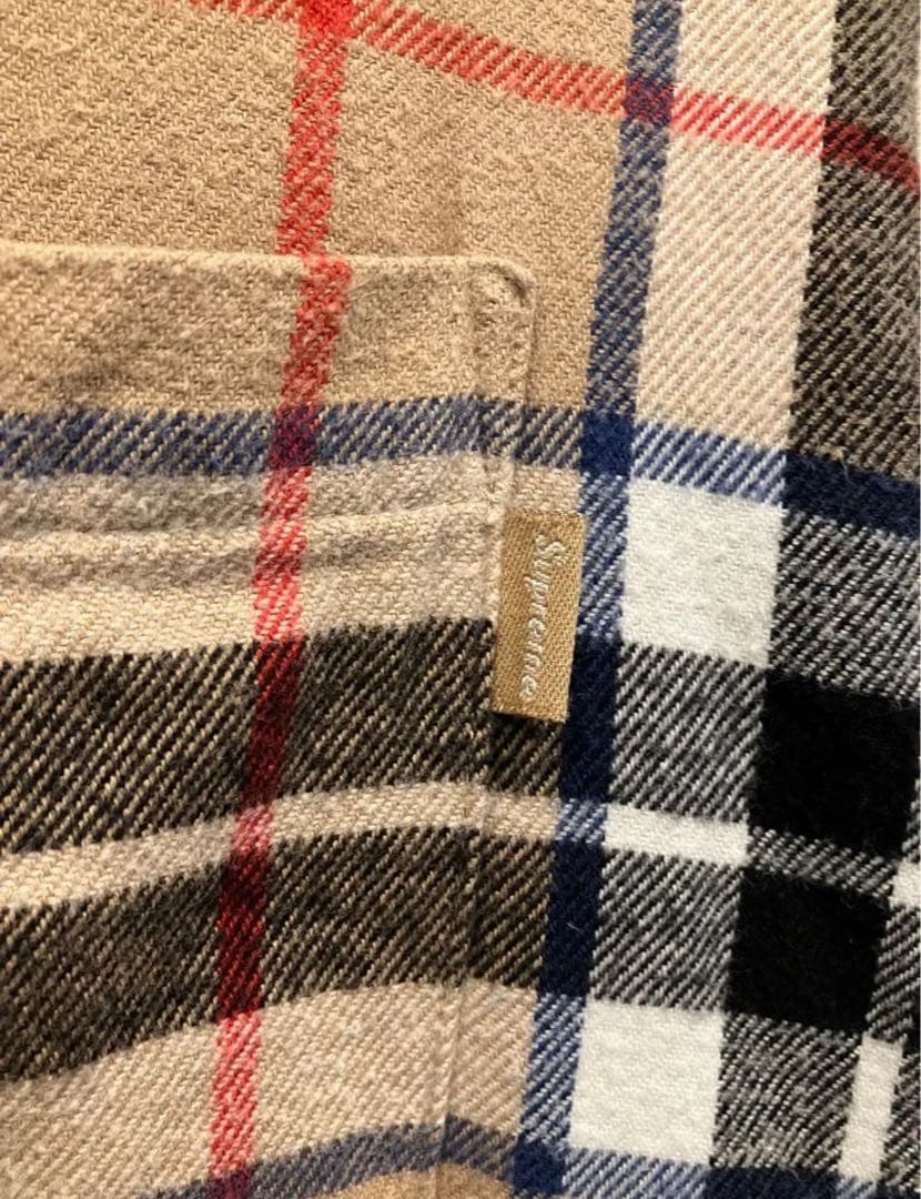 トップス Supreme Tartan L/S Flannel Shirt \"Tan\"