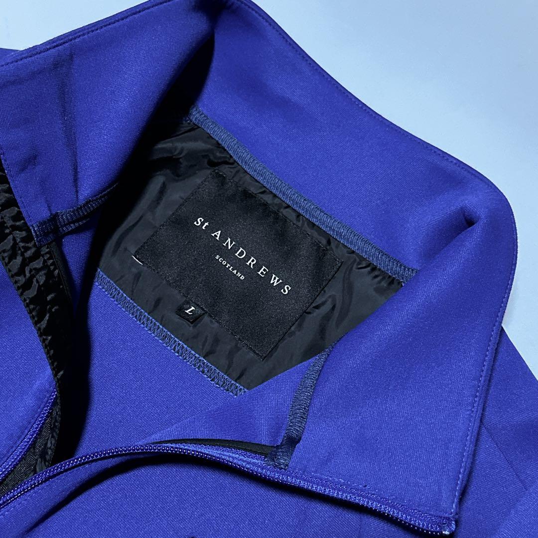 新品同様品★セントアンドリュース トラックジャケット ブルー L ゴルフウェア