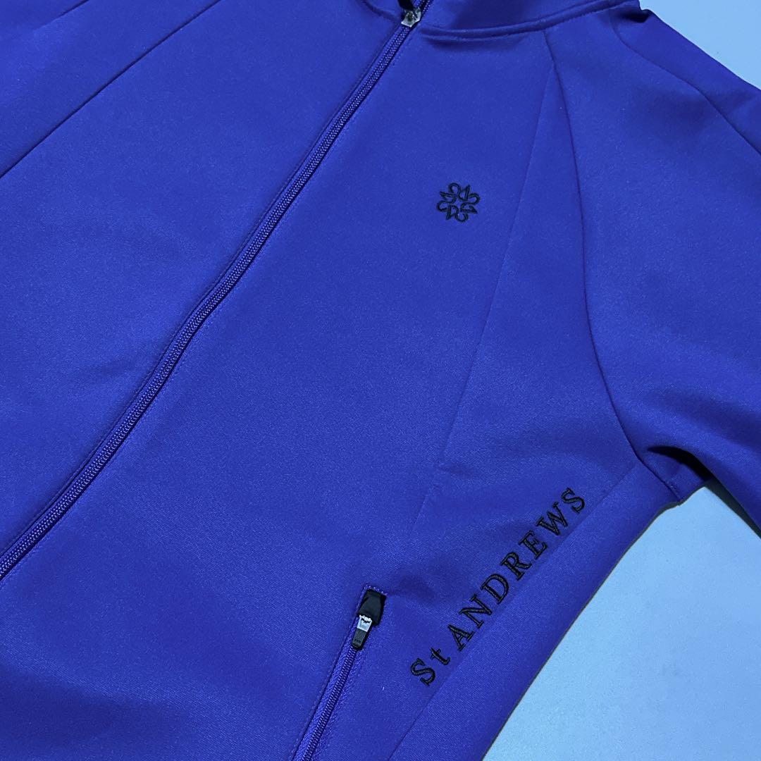 新品同様品★セントアンドリュース トラックジャケット ブルー L ゴルフウェア