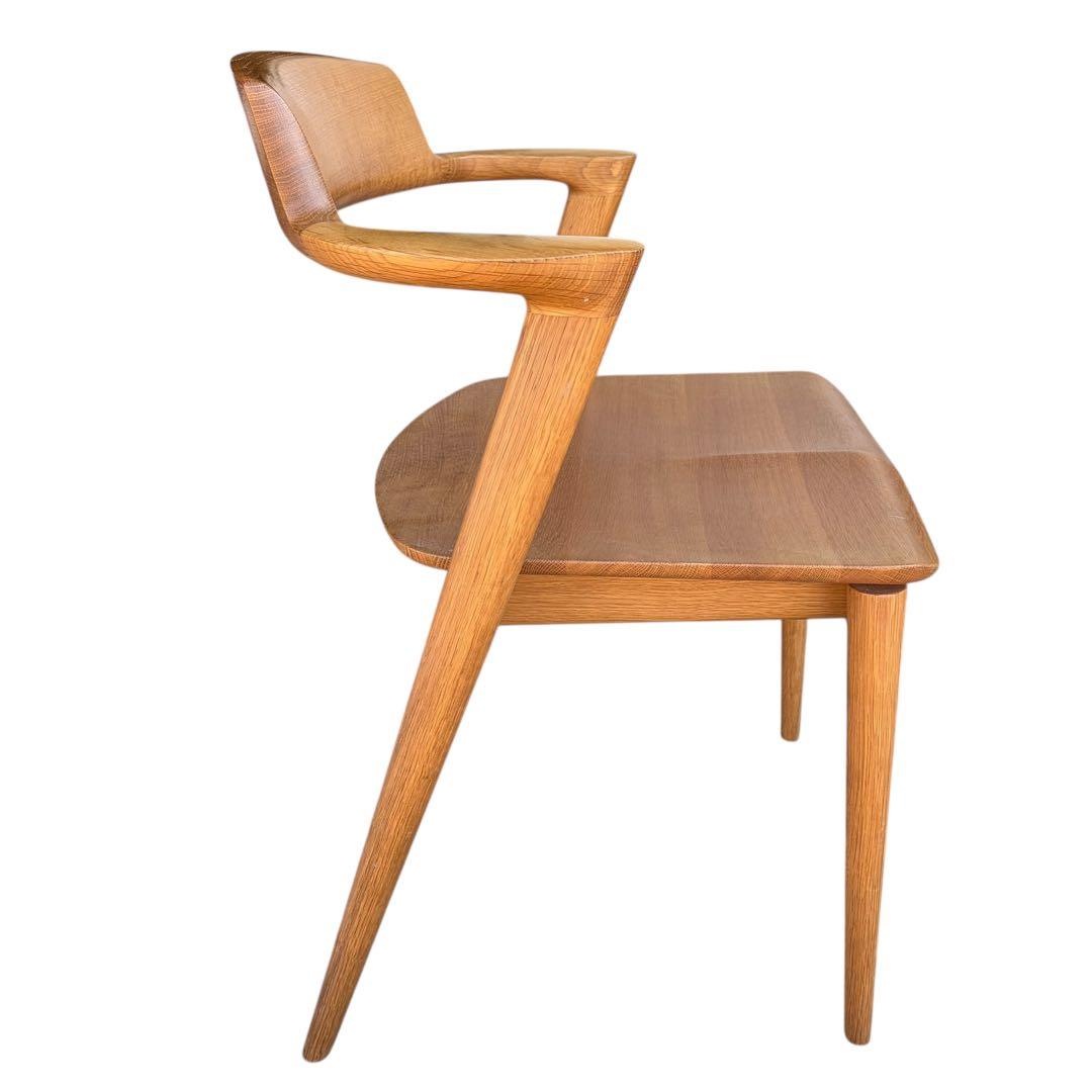 【美品】飛騨産業　SEOTO セミアームチェア（板座）KD201AN 2脚セット