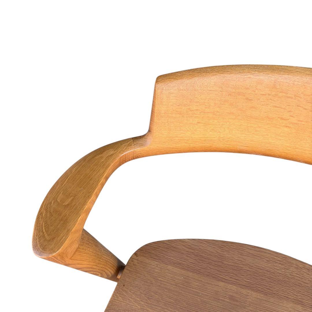 【美品】飛騨産業　SEOTO セミアームチェア（板座）KD201AN 2脚セット