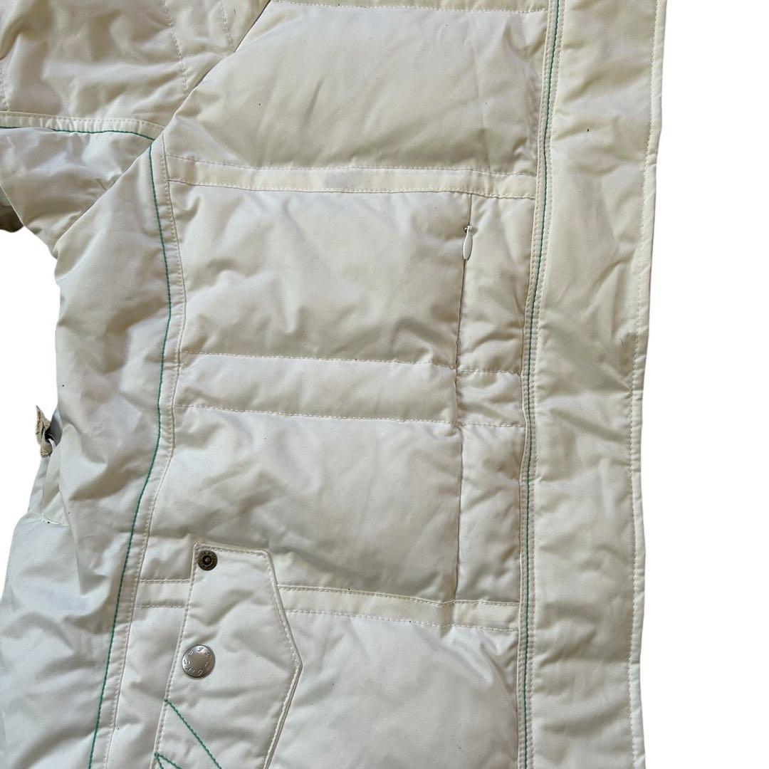 美品】RIPZONE ダウン スノーボードウエア L多機能＆未使用 ファー 白