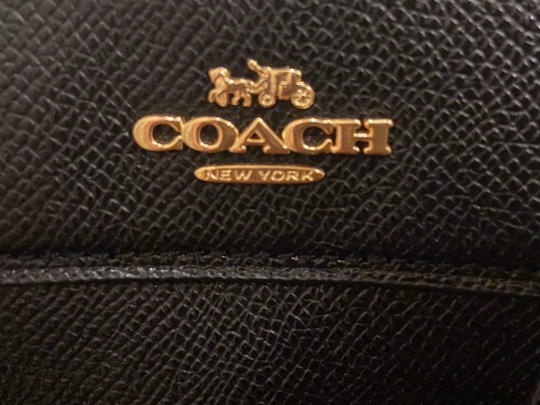 COACH ショルダーバッグ ミニボストン　2way ブラックレザー