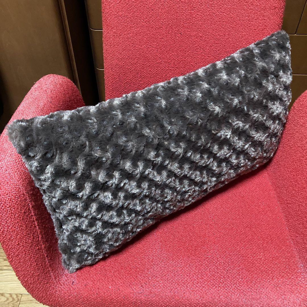 フェイクファー クッション／ブラウン