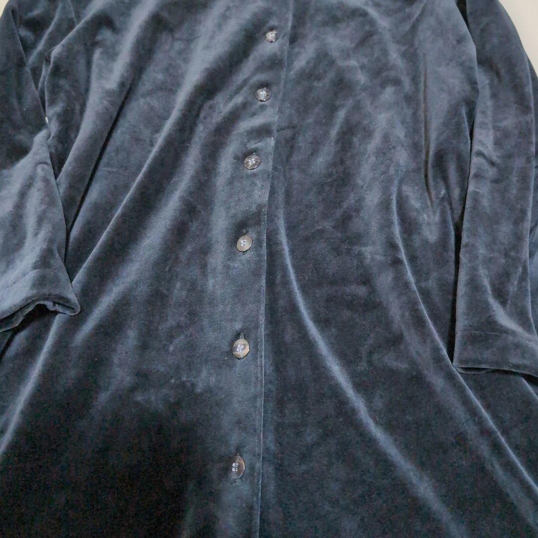 CHLOE 微光沢ベロア生地 Aラインロングコート 40